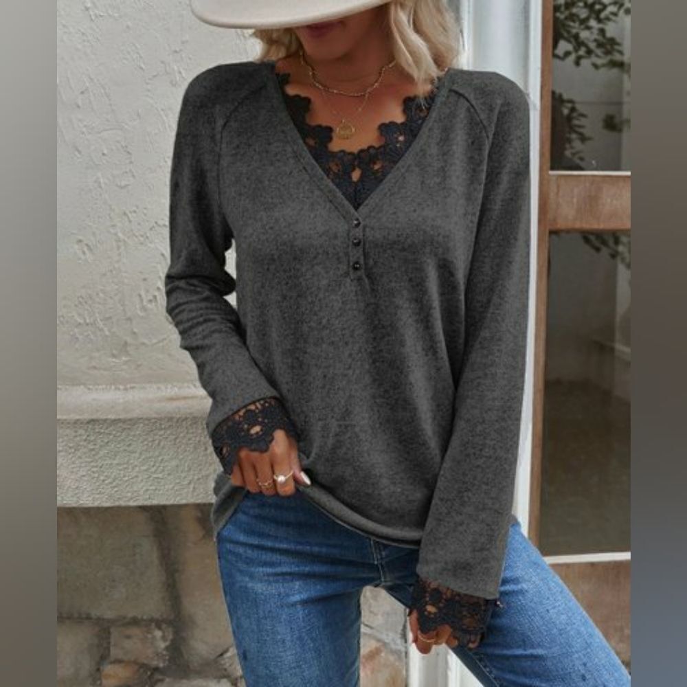 Vrkufie Long-Sleeve Top sz Sm